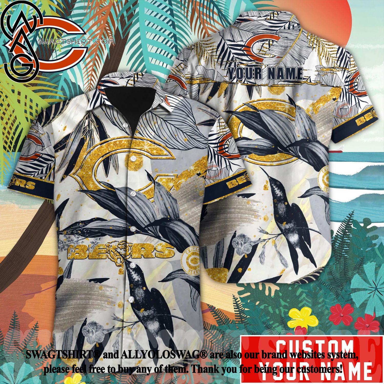 Chicago Bears NFL For Sports Fan Tropical 3D Hawaiian Style Shirt -  Senprintmart Store