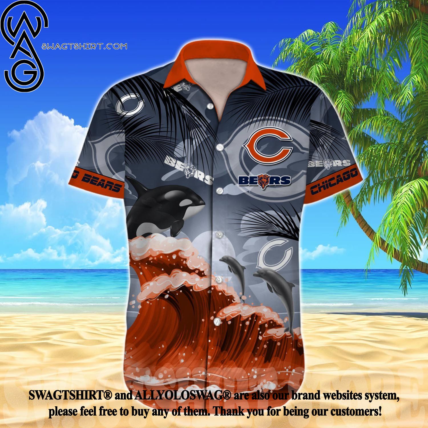 hawaiian chicago bears shirt