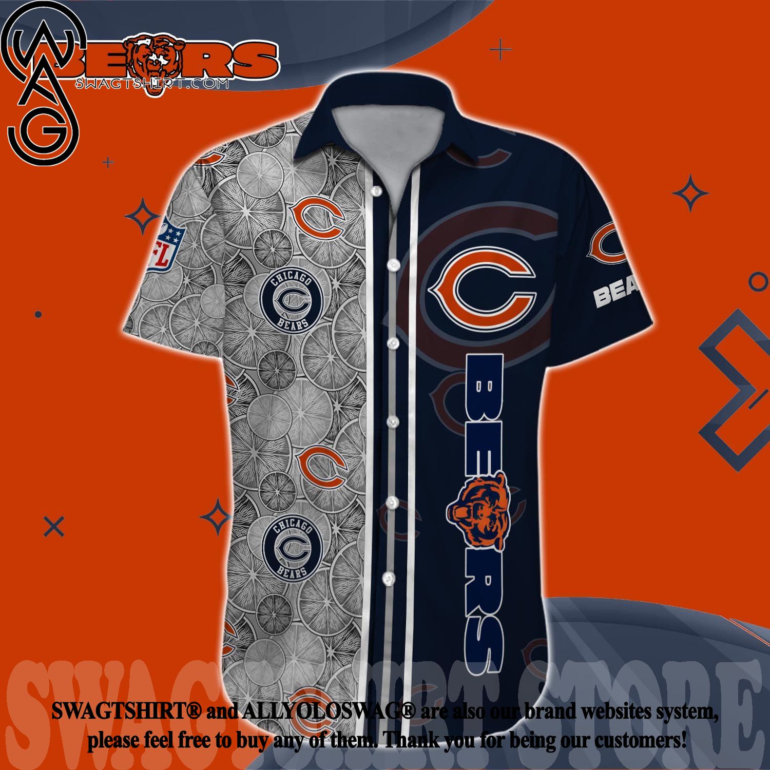 Chicago Bears NFL For Sports Fan Tropical 3D Hawaiian Style Shirt -  Senprintmart Store