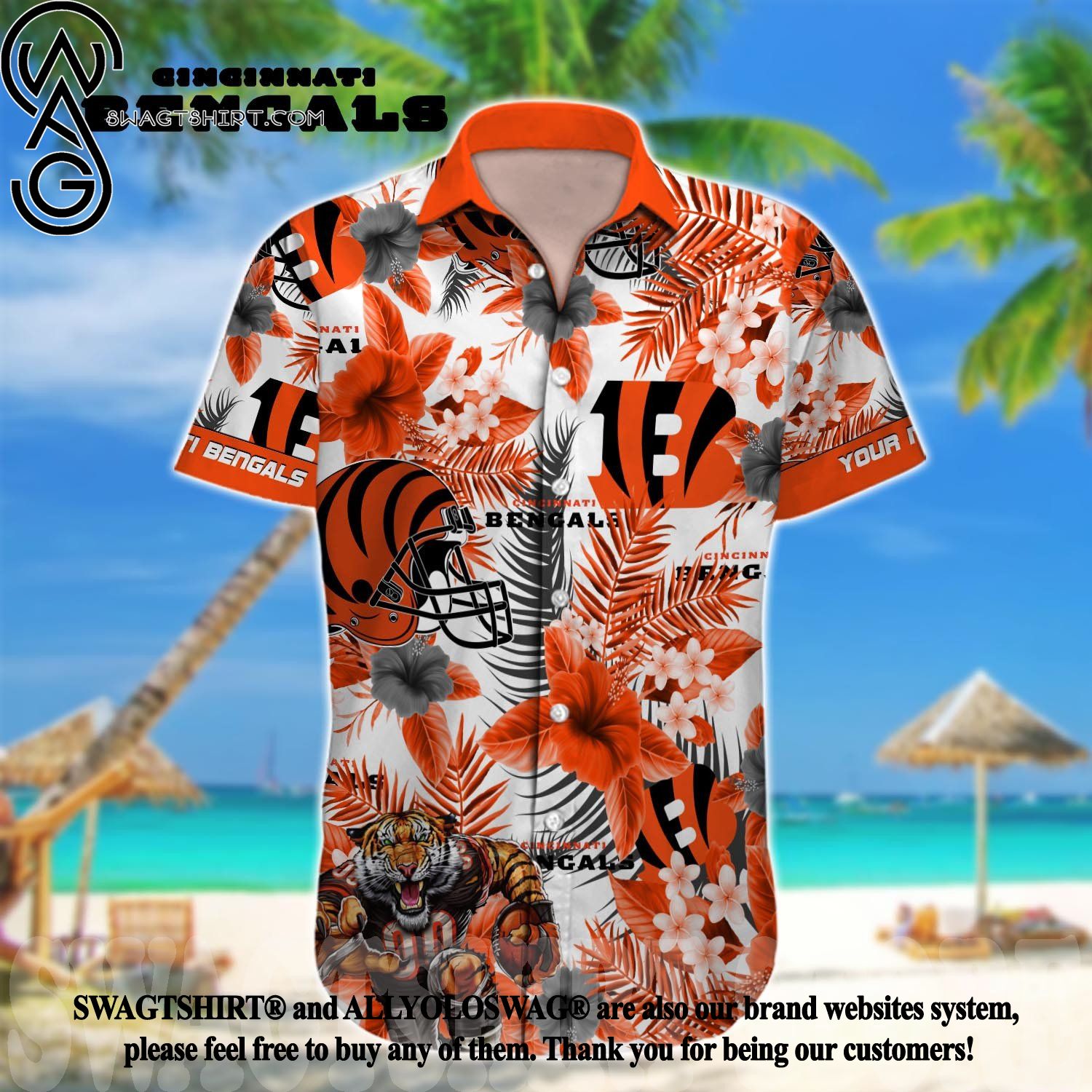 Personalized Cincinnati Bengals Hawaiian Shirt, Bengals Football NFL Palm  Tree Pattern Hawaii Shirt, Gift For Family Summer Flower Shirt - Family  Gift Ideas That Everyone Will Enjoy