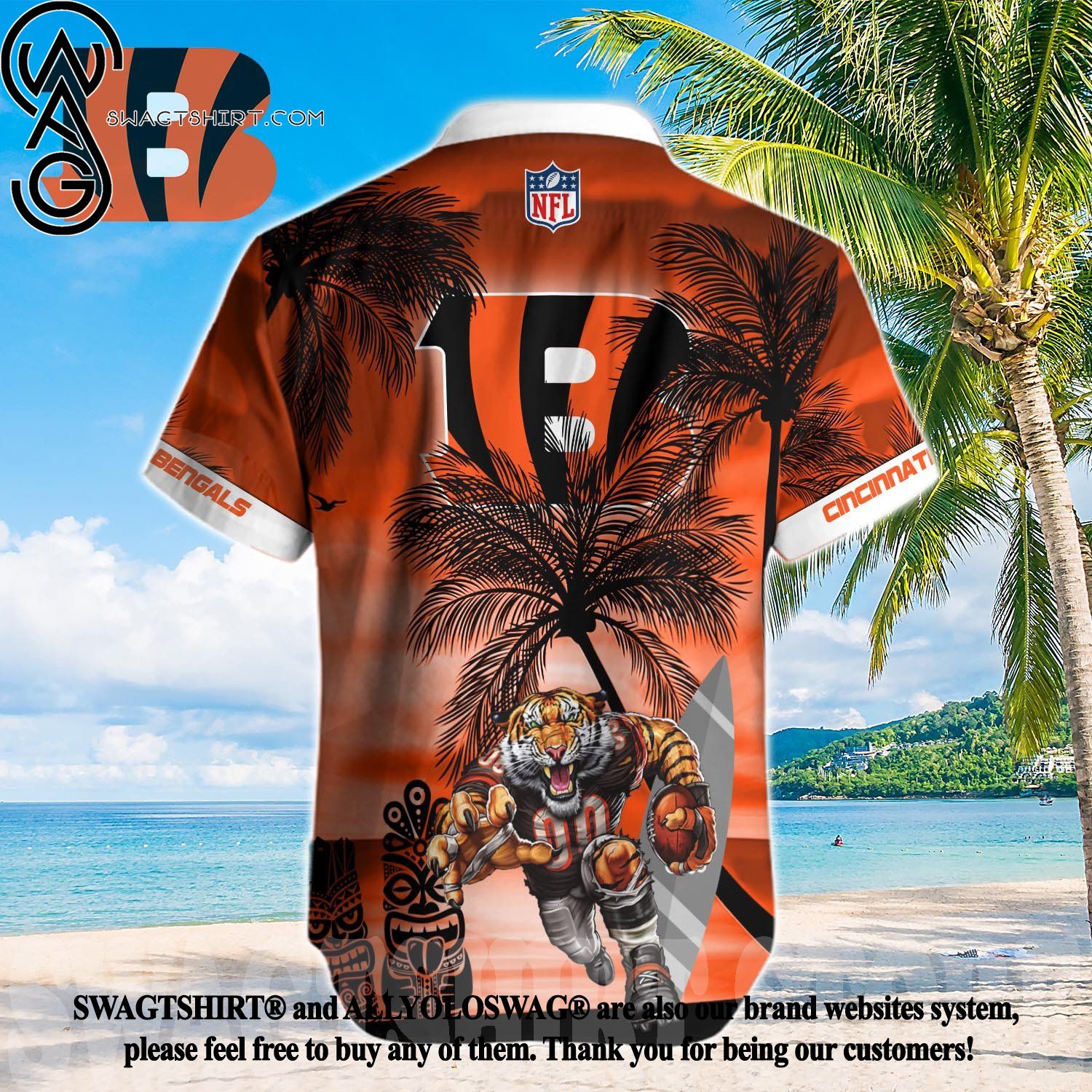 NFL Cincinnati Bengals Grateful Dead Hawaiian Shirt