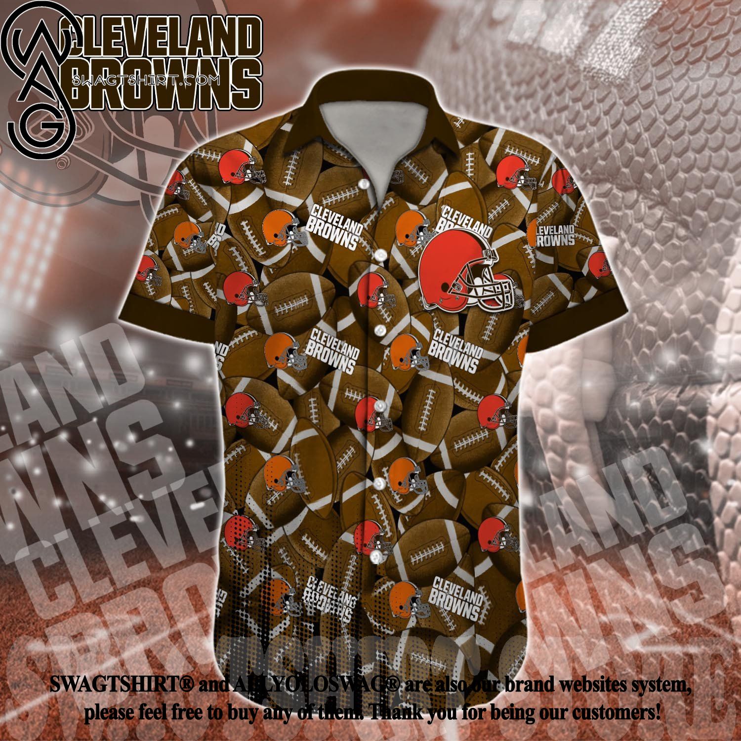 NFL Cleveland Browns Grateful Dead Hawaiian Shirt