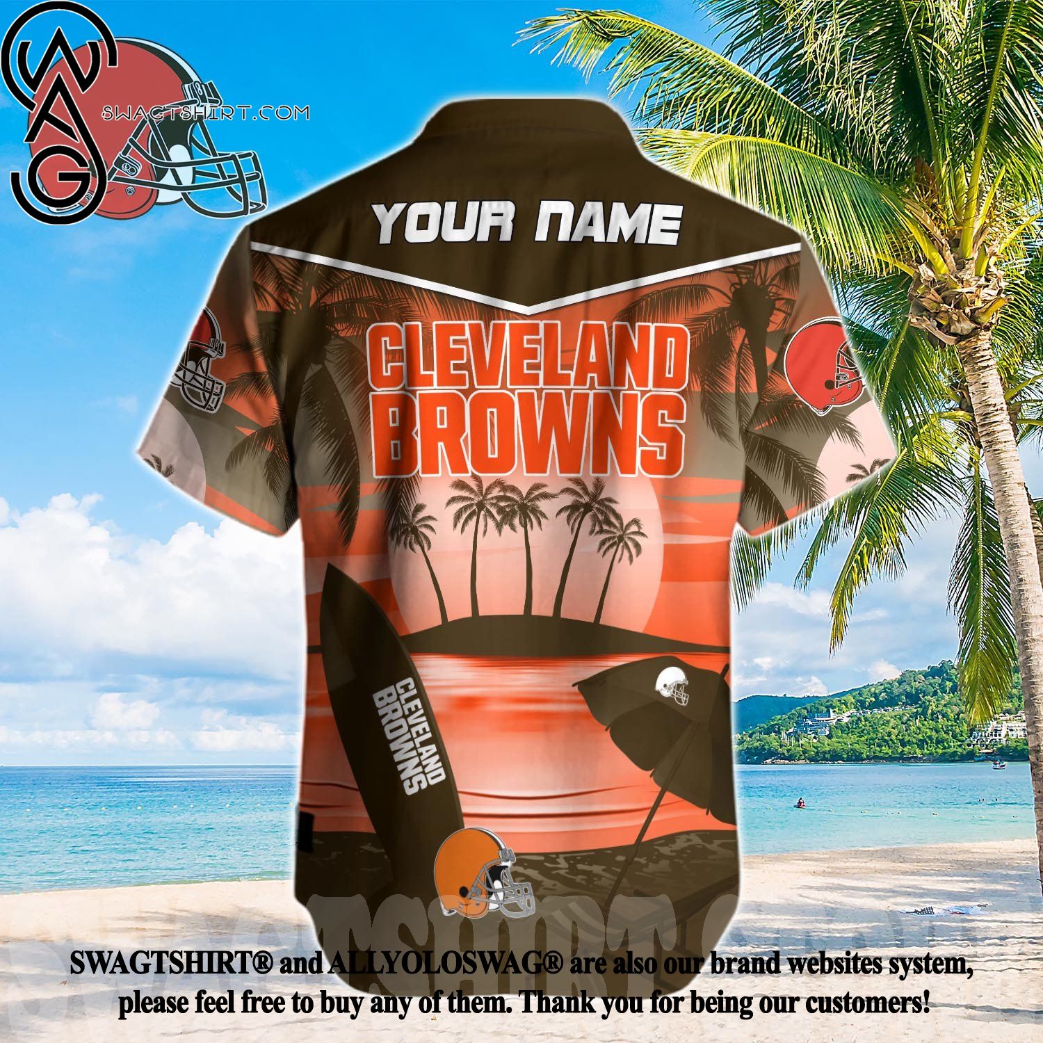 Top-selling Item] Cleveland Browns NFL Team Palm Tree Summer 2023