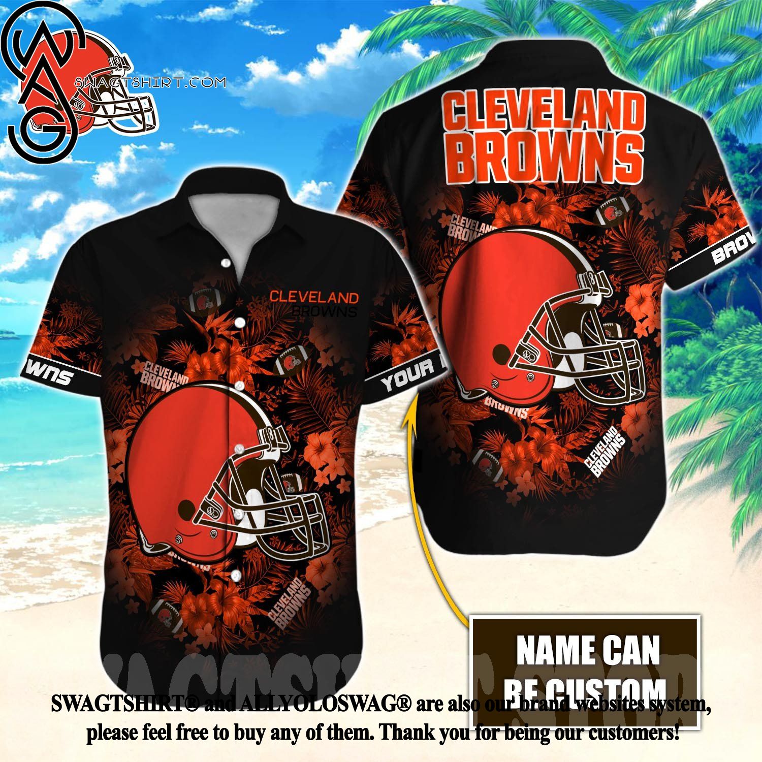 NFL Cleveland Browns Grateful Dead Hawaiian Shirt