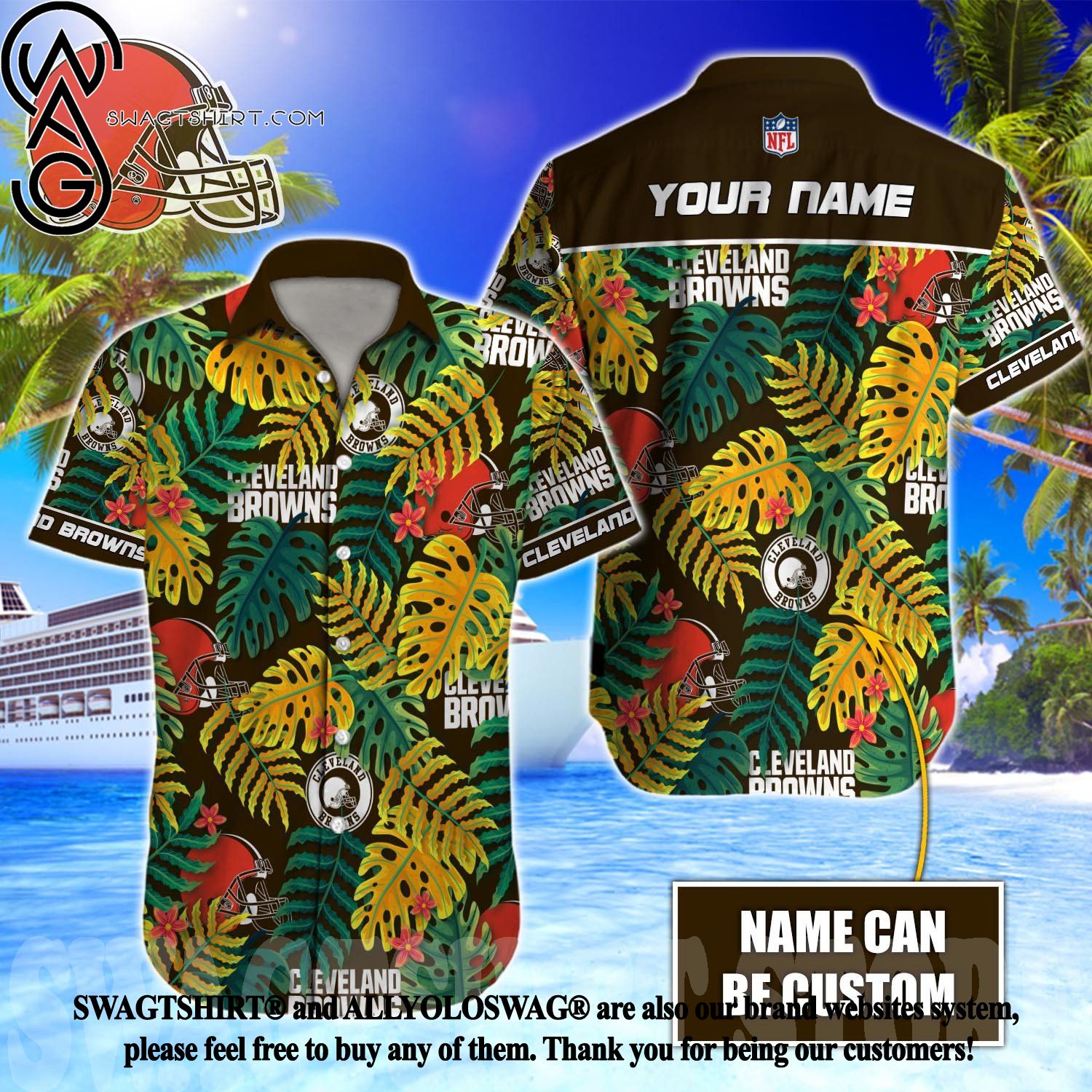 Cleveland Browns Hawaiian Shirt Love Cleveland Browns Nfl Best