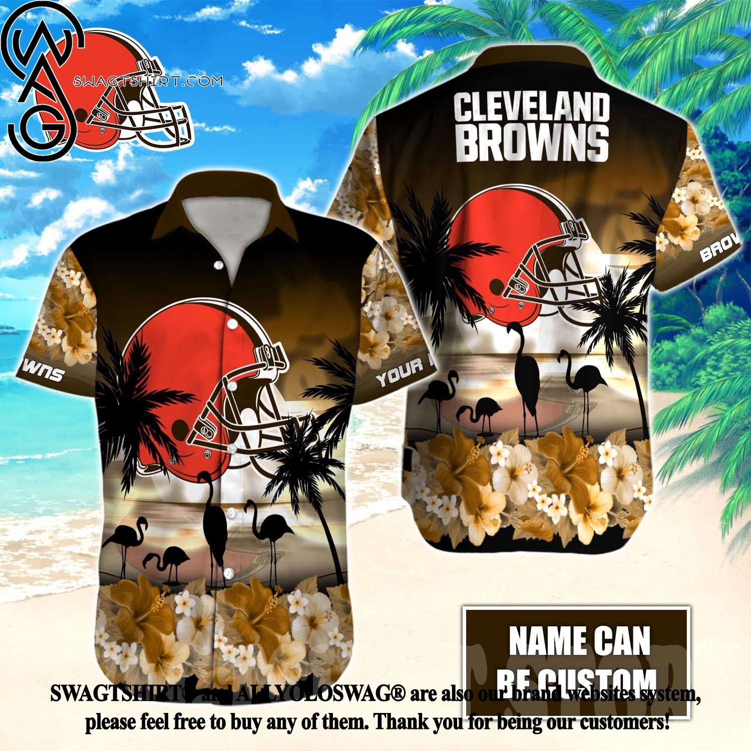 Cleveland Browns NFL Hawaiian Shirt, Button Shirt - Reallgraphics