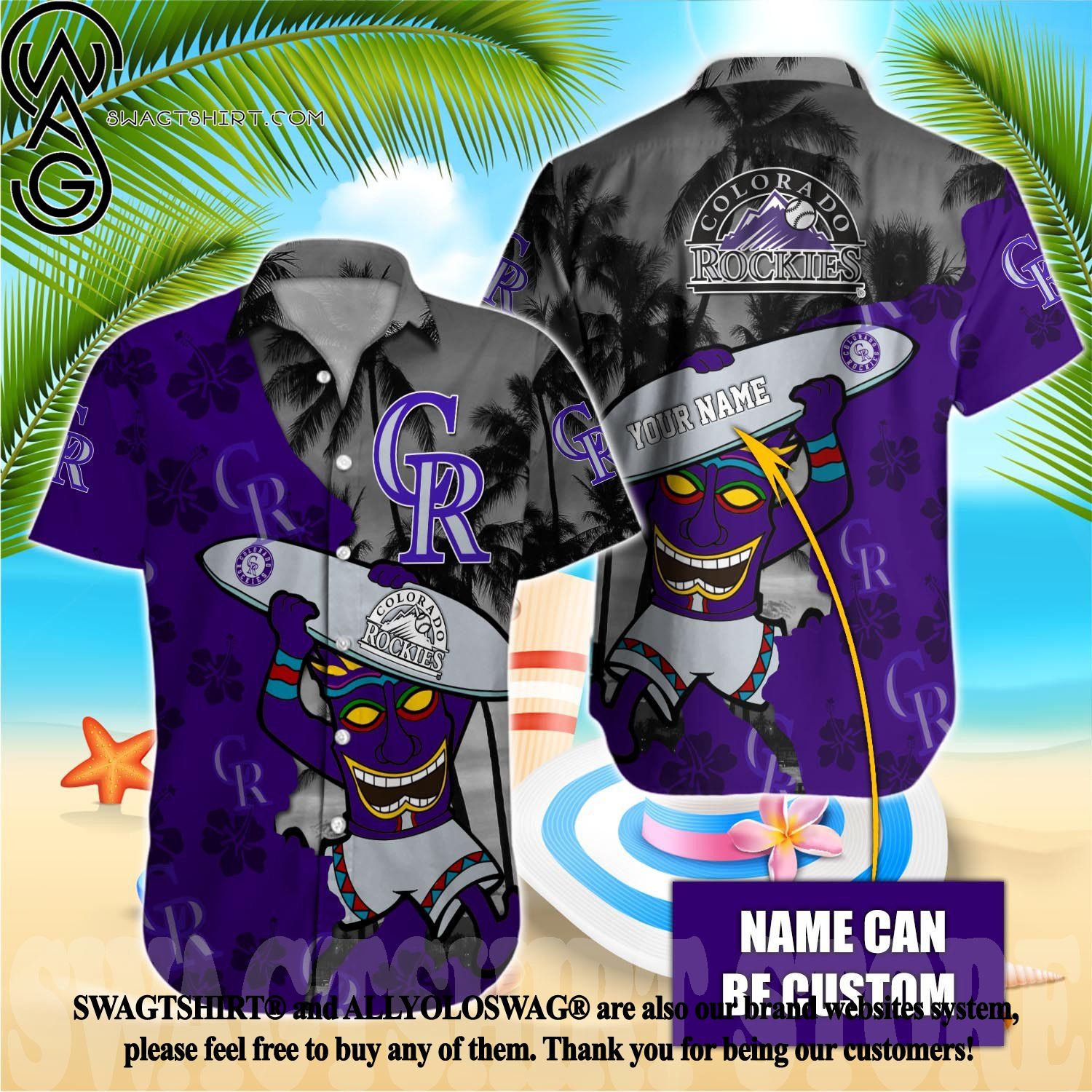 The best selling] Colorado Rockies MLB Floral 3D All Over Print