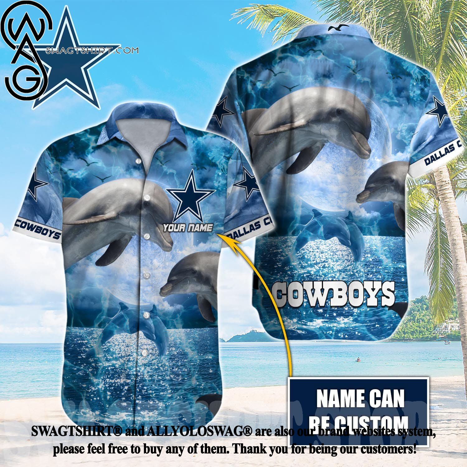 Dallas Cowboys NFL Custom Name Hawaiian Shirt For Men And Women Great Gift  For True Fans - Freedomdesign