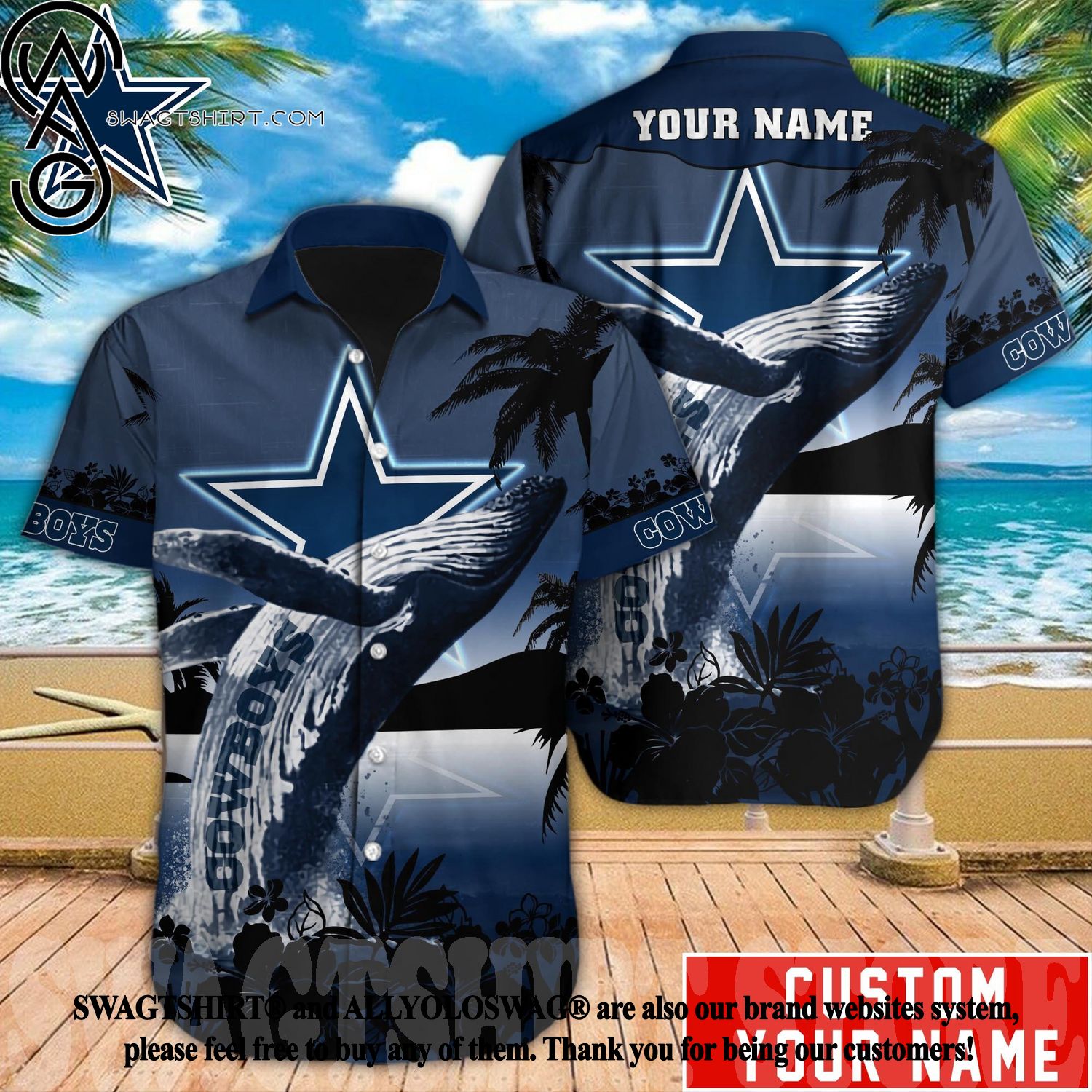 Dallas Cowboys NFL Custom Name Hawaiian Shirt For Men Women Best Gift For  Real Fans - Freedomdesign