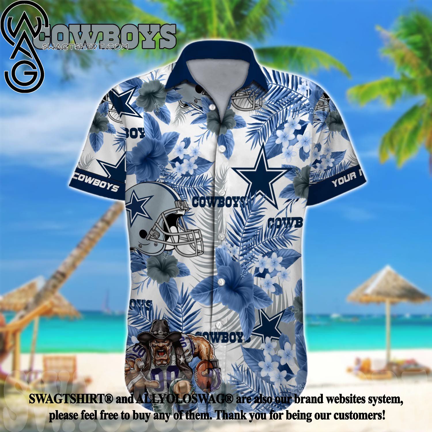 Dallas Cowboys NFL Custom Name Hawaiian Shirt For Men Women Special Gift  For Real Fans - Freedomdesign