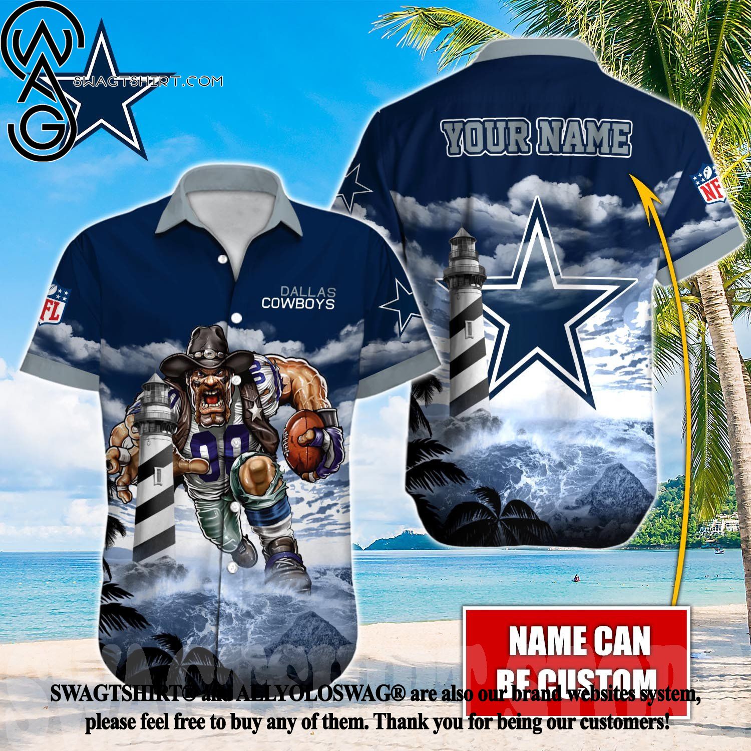 NFL Dallas Cowboys Grateful Dead Hawaiian Shirt For Fans