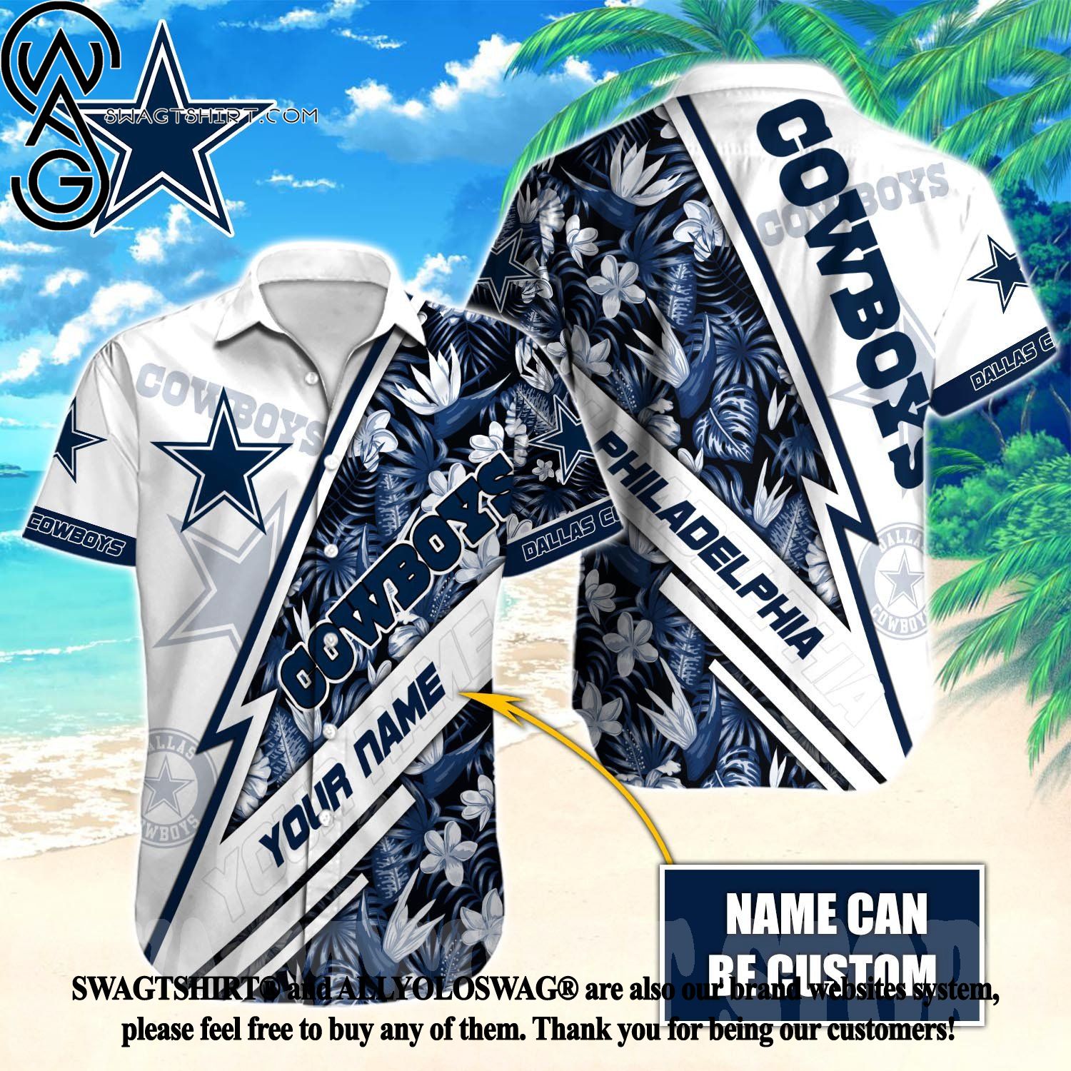 Best Selling Product] Dallas Cowboys NFL Unisex Full Printed Hawaiian Shirt