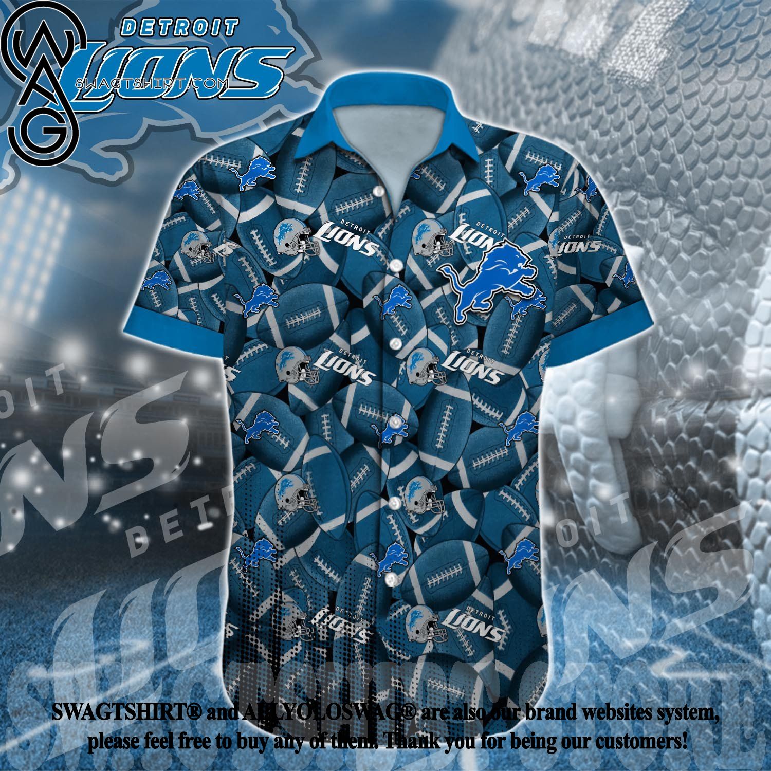 Detroit Lions NFL Hawaii Shirt NFL Football Personalized Aloha