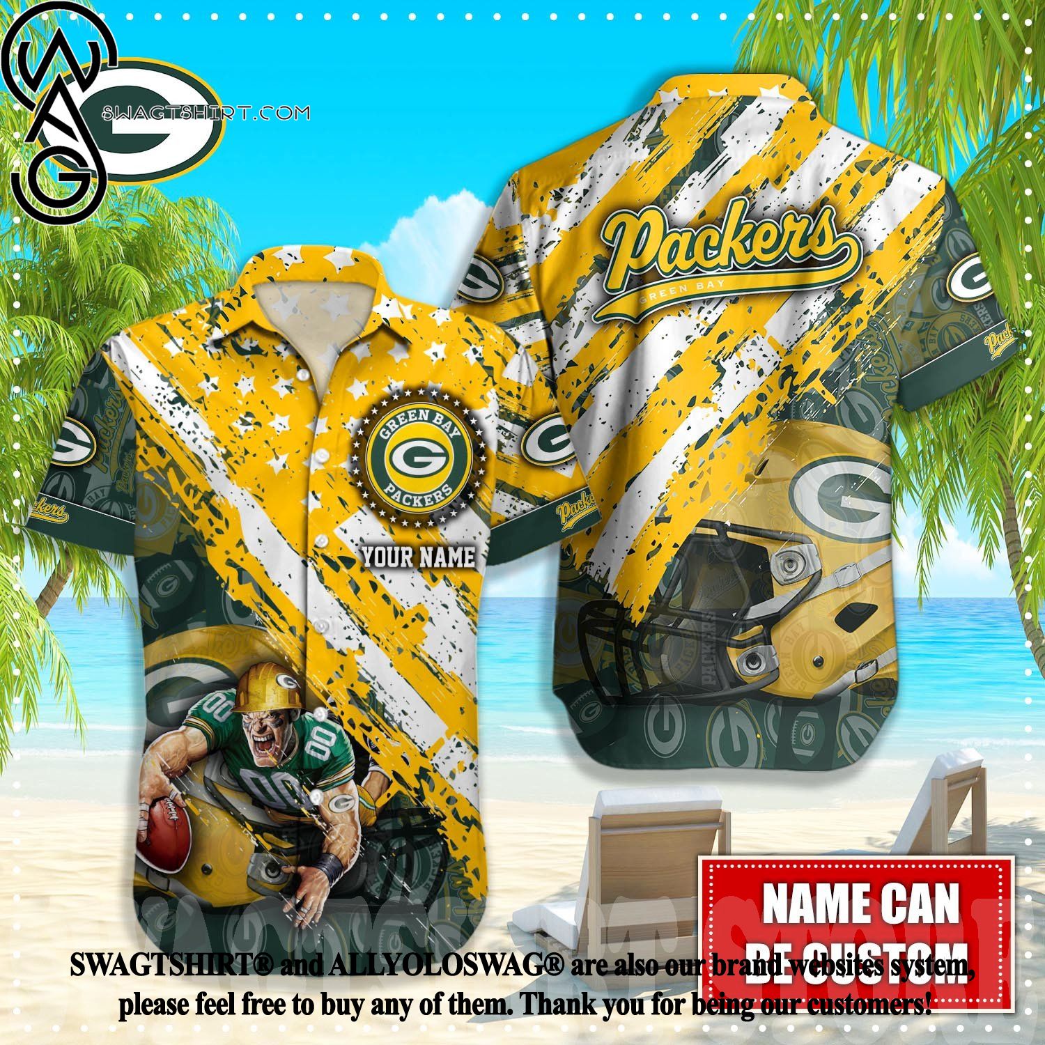 Green Bay Packers Hawaiian Shirt Skillful Style Packers Gift