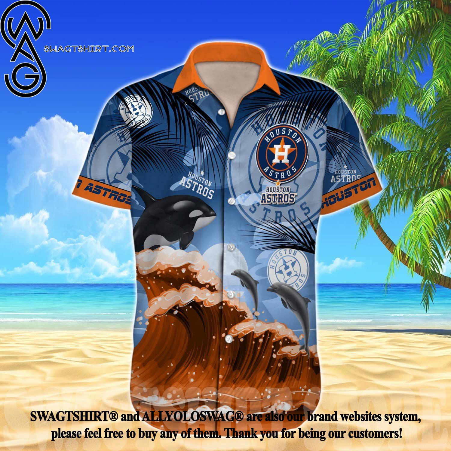 The best selling] Houston Astros MLB Flower Full Printing 3D Hawaiian Shirt