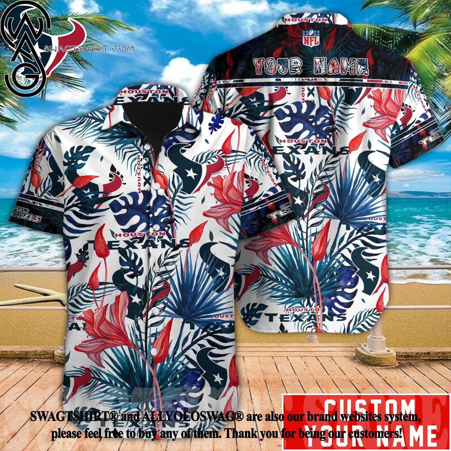 Best Selling Product] Houston Texans NFL Custom Full Print Unisex Hawaiian  Shirt