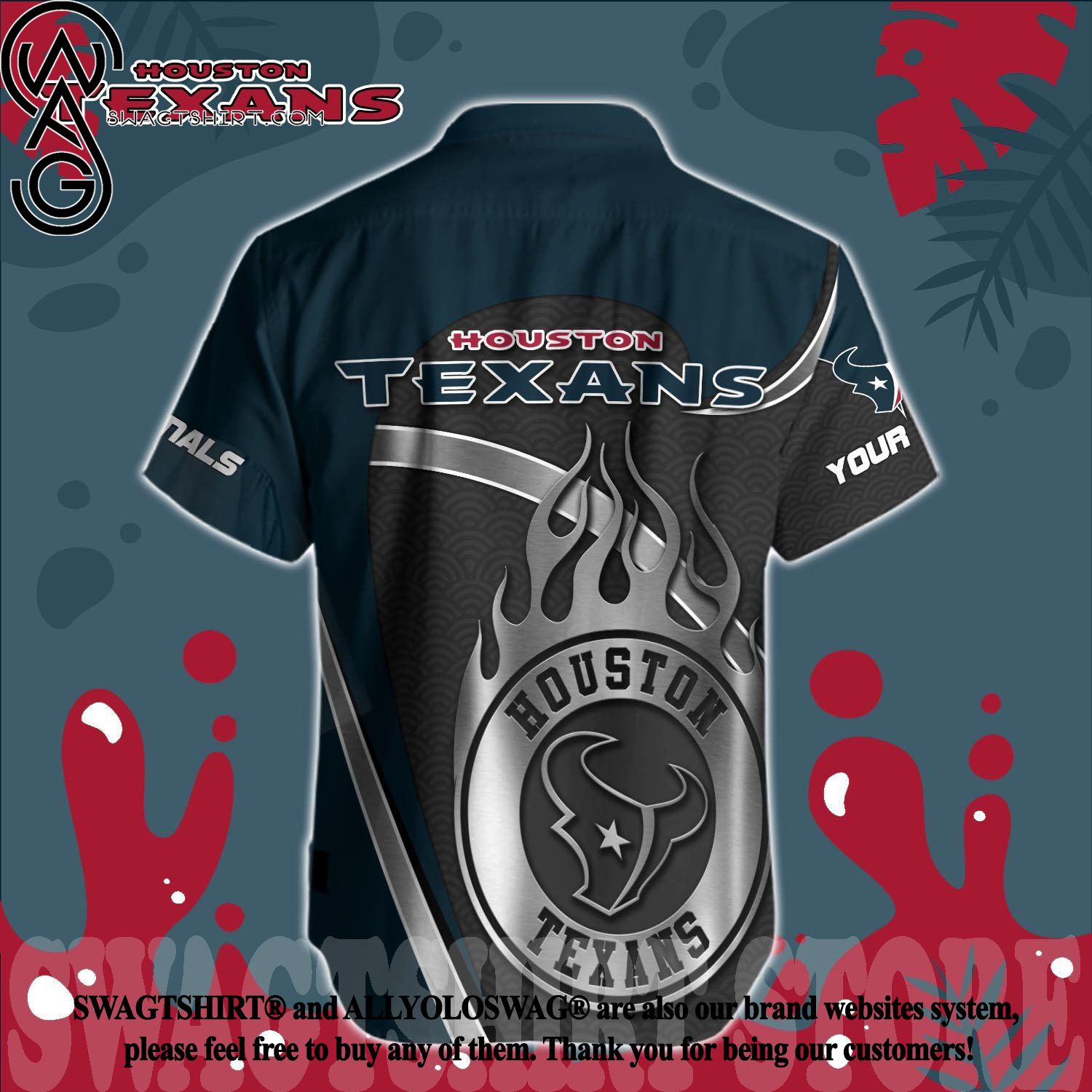 Houston Texans NFL Football Custom Name Hawaiian Shirt For Men And Women  Gift For Best Fans