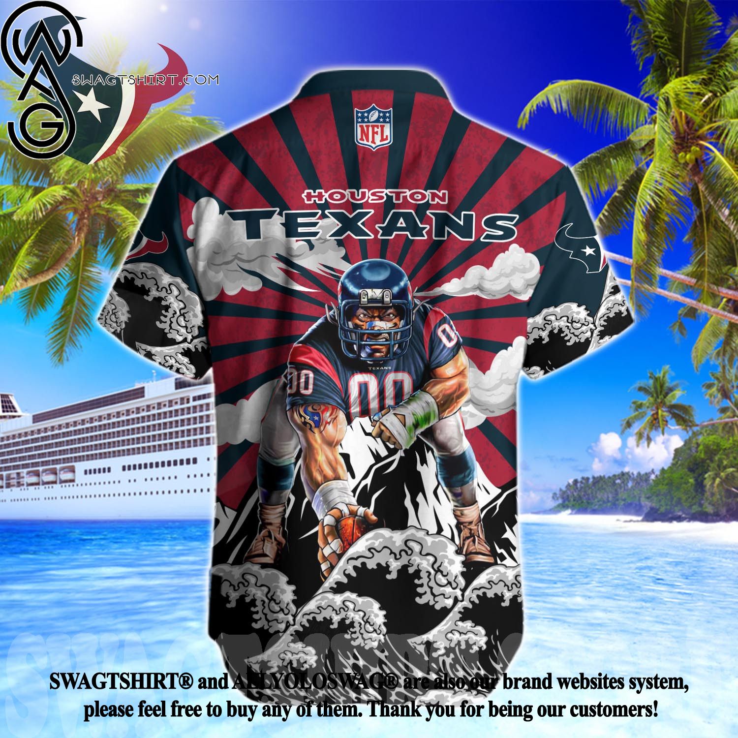 Best Selling Product] Houston Texans NFL Custom Classic Full Printing  Hawaiian Shirt