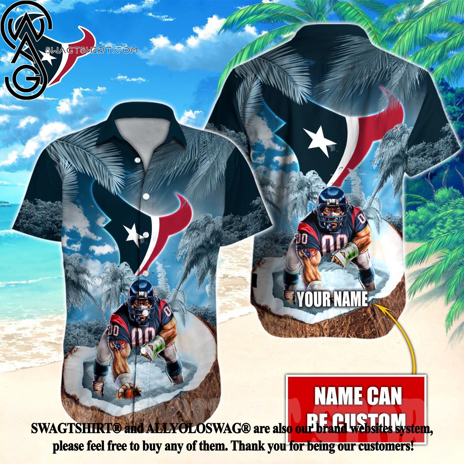 Houston Texans 3D T-Shirts For Sport Fans