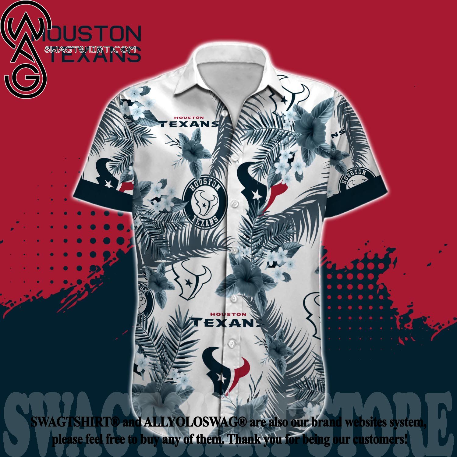 Houston Texans Custom Name NFL Hawaiian Shirt And Shorts Gift For Men And  Women Fans - Banantees