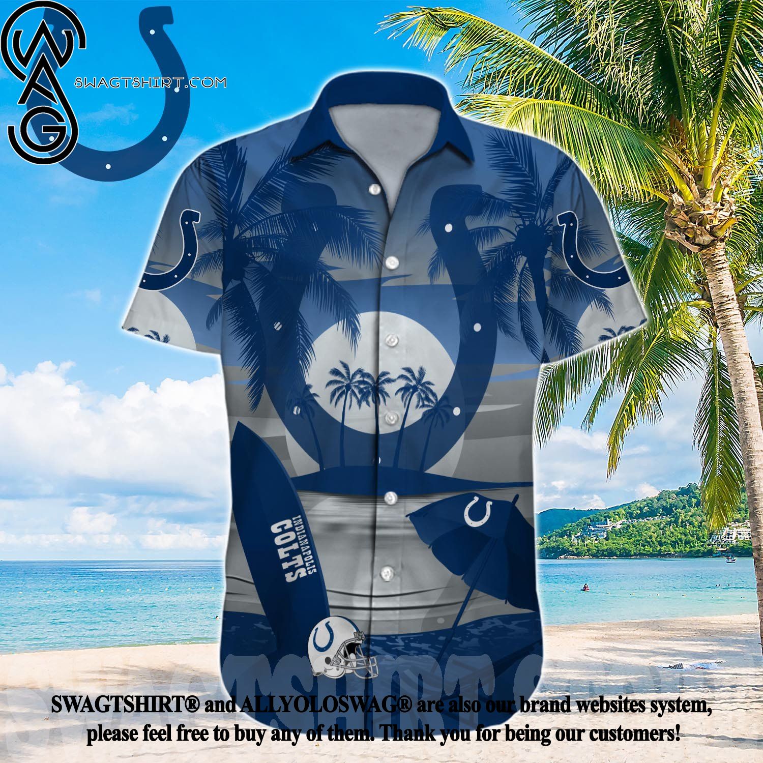 Best Selling Product] Indianapolis Colts NFL Full Printed 3D Hawaiian  Button Shirt