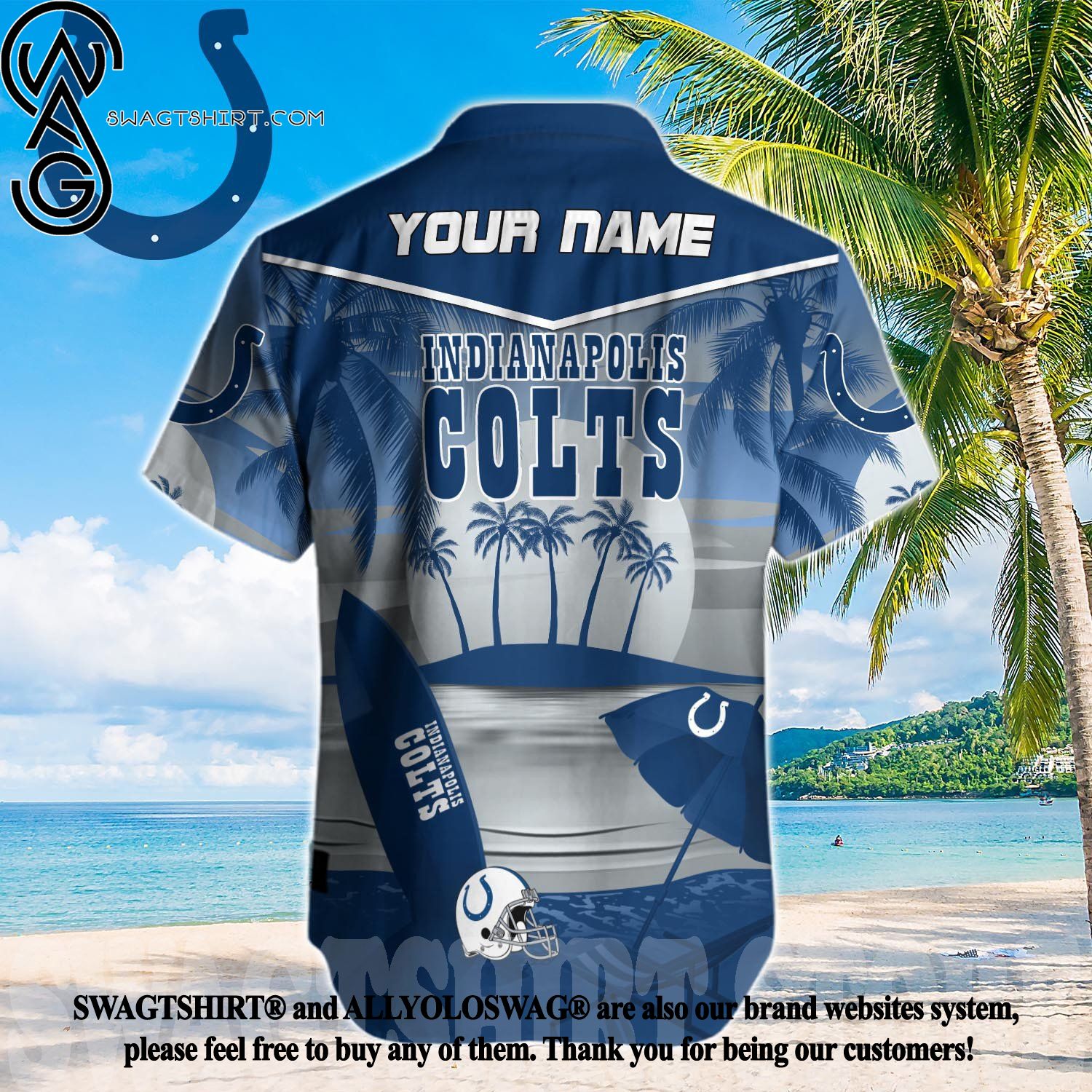 Best Selling Product] Indianapolis Colts NFL Classic All Over Print Hawaii  Shirt