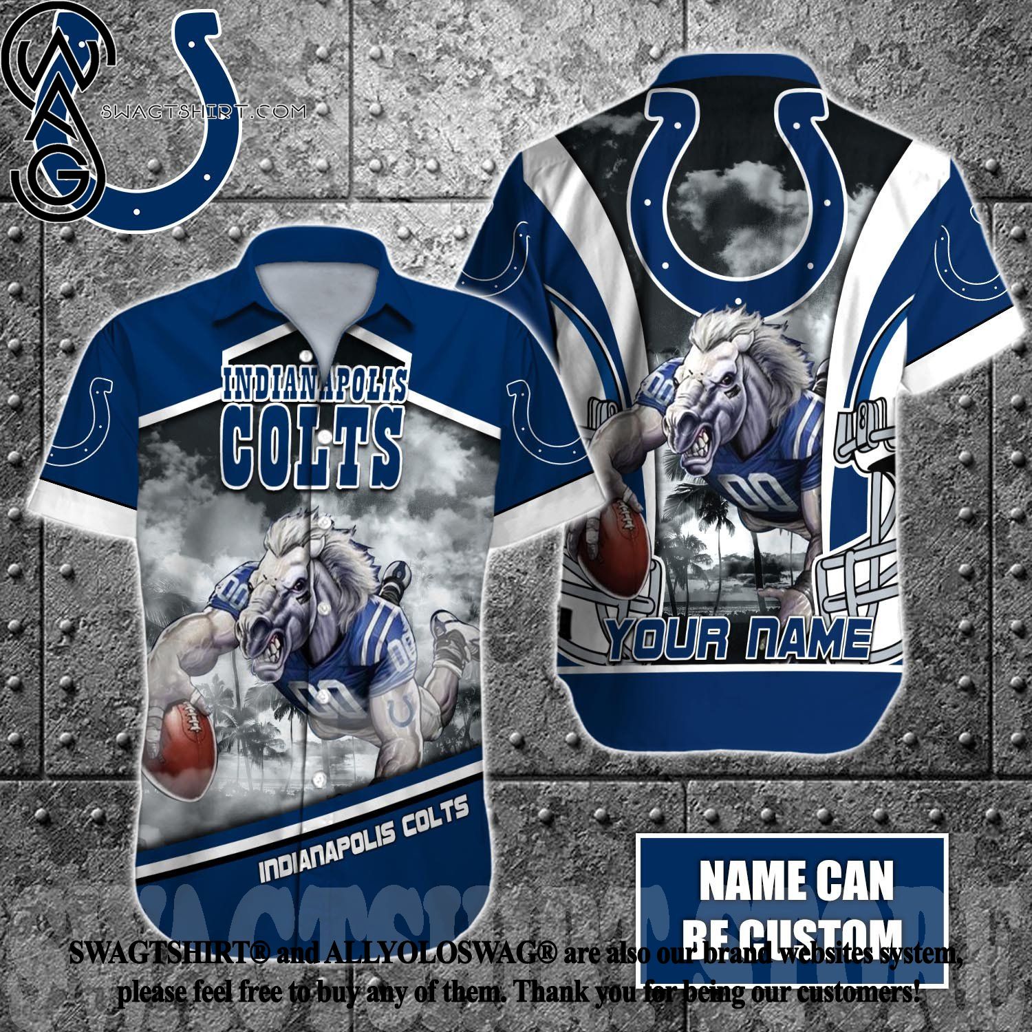 Indianapolis Colts NFL Skateboarding Skull Collection 3D Hawaiian Shirts  Gift For Fans - Banantees