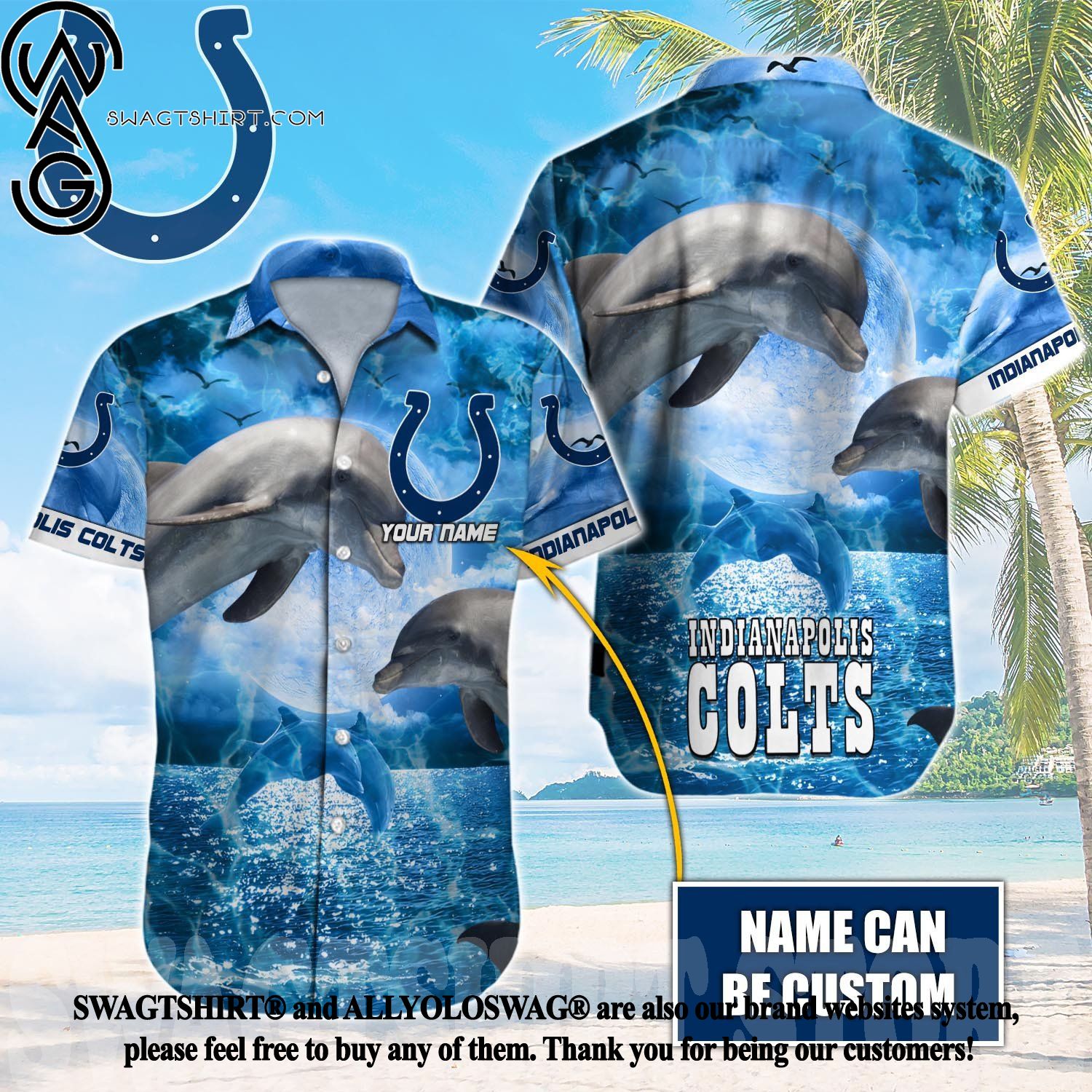 Best Selling Product] Indianapolis Colts NFL Full Printed 3D Hawaiian  Button Shirt