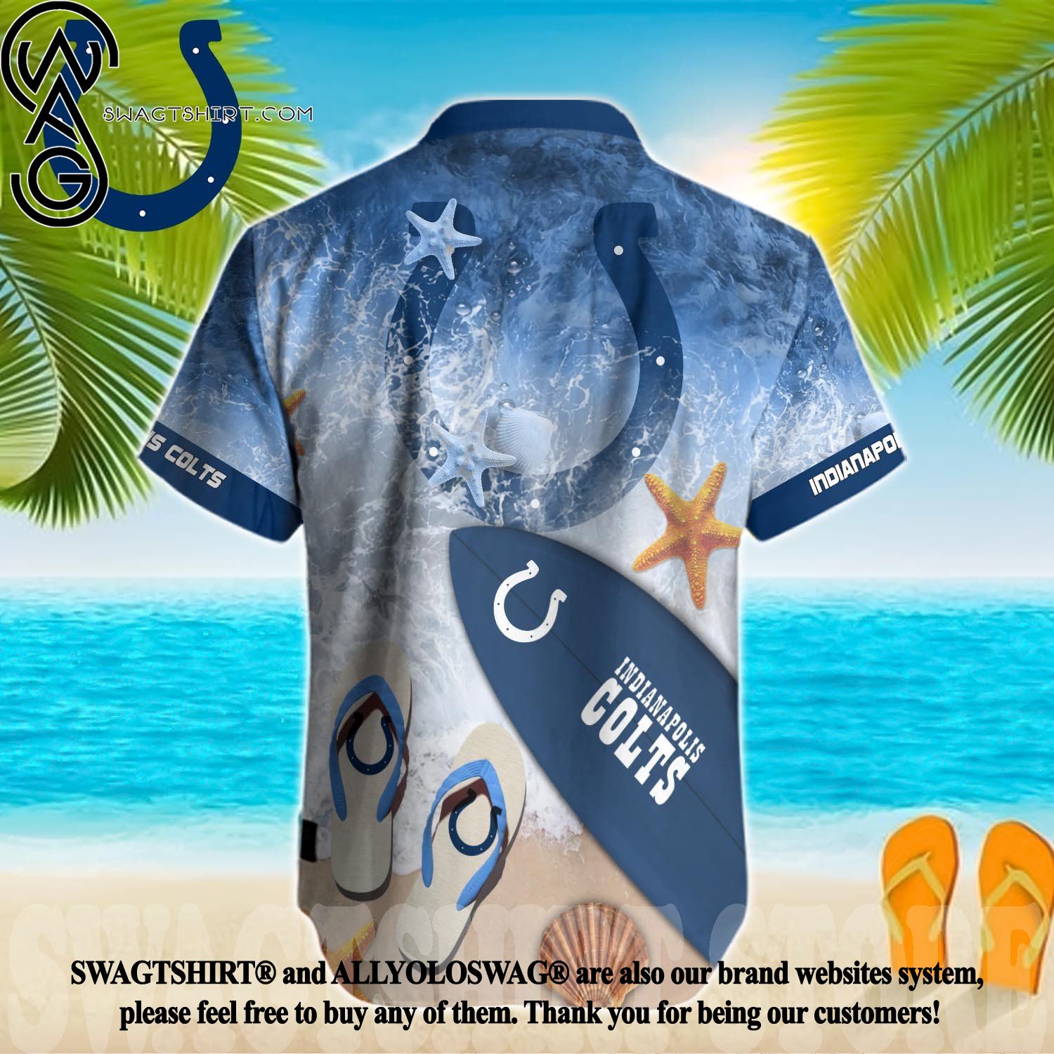 Best Selling Product] Indianapolis Colts NFL Full Printed 3D Hawaiian  Button Shirt