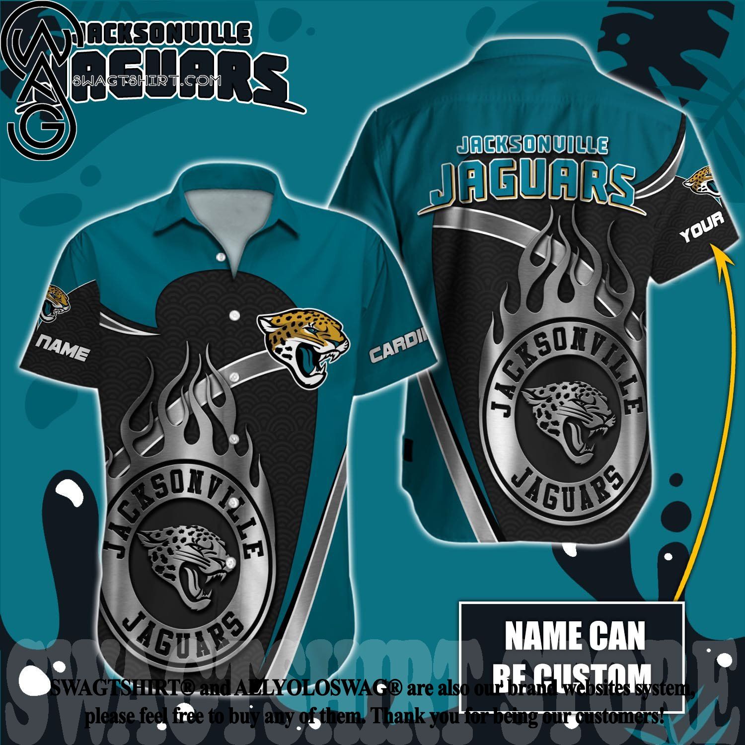 NFL Jacksonville Jaguars All Over Print 3D T Shirt Specialized