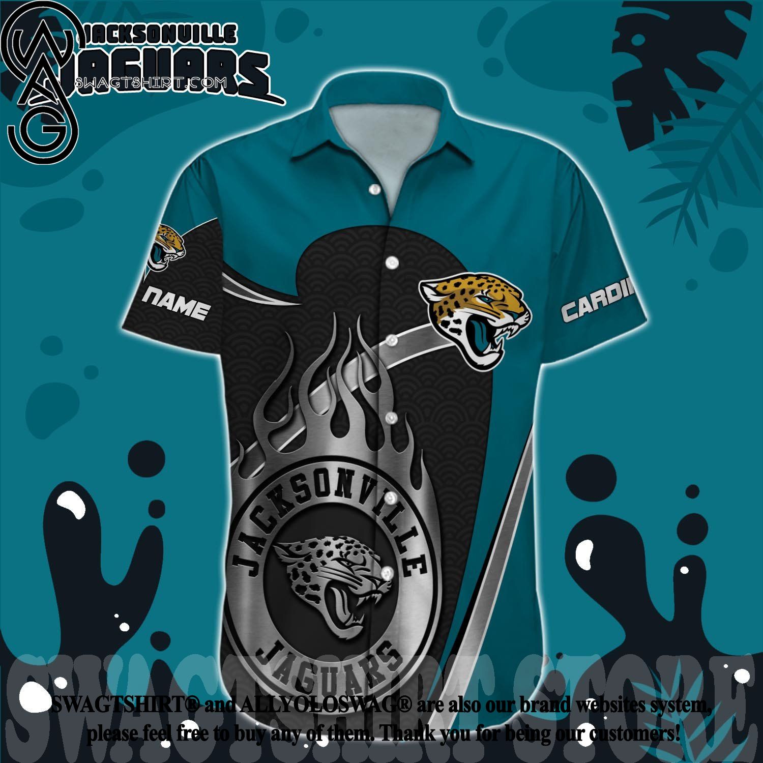 Jacksonville Jaguars Casual 3D Polo Shirt - T-shirts Low Price