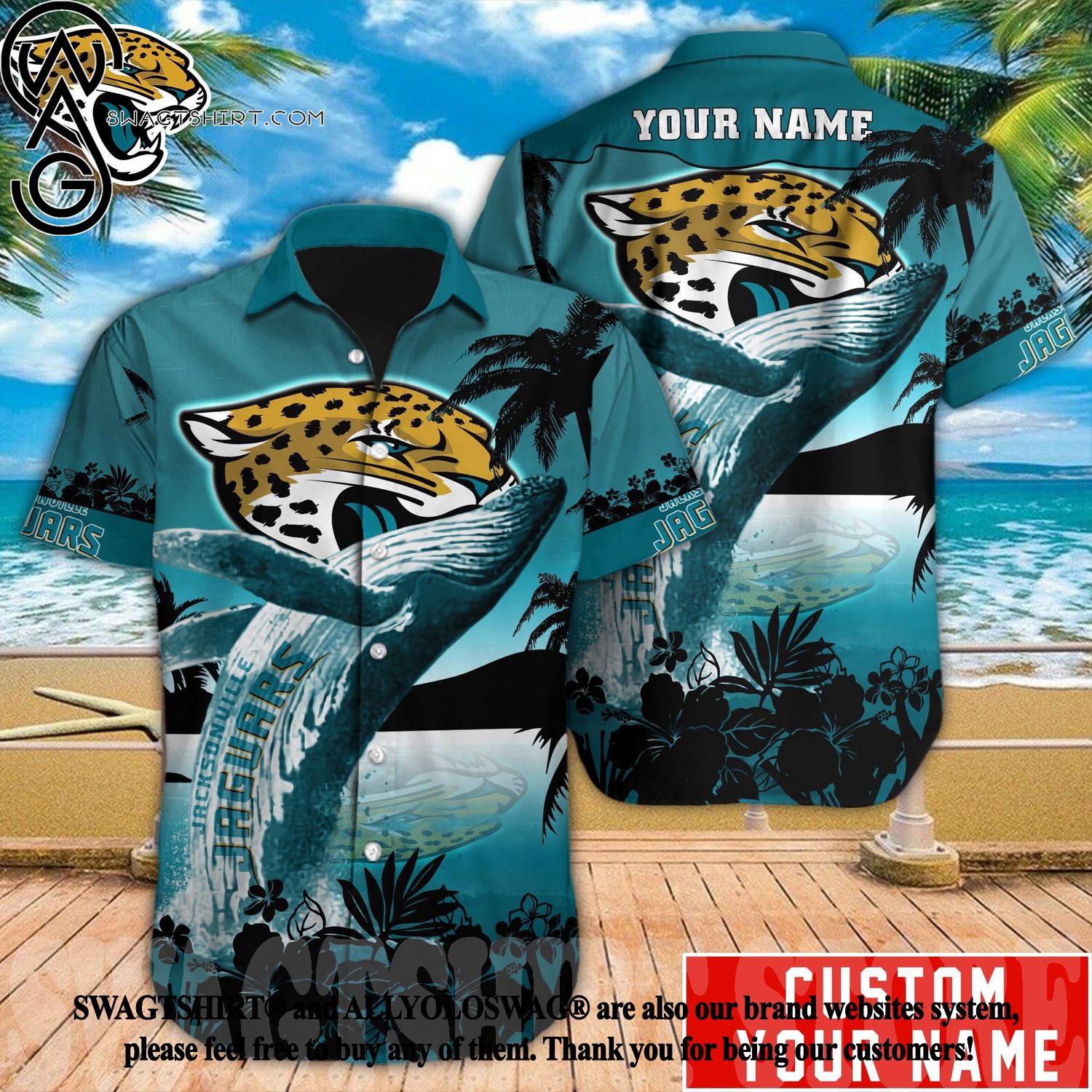 The best selling] Personalized Jacksonville Jaguars Football Team All Over  Print Hawaiian Shirt - Blue