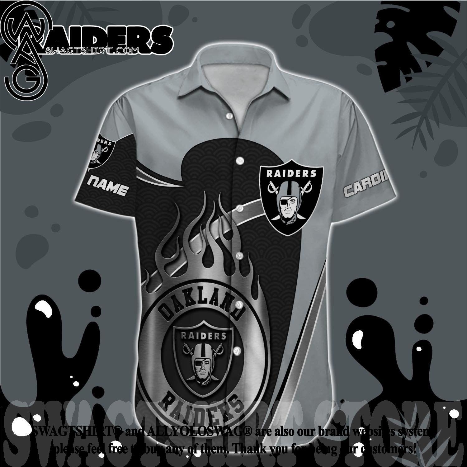 Las Vegas Raiders Hawaiian Shirt NFL Football Custom Name For Men Women  Gift For Football Fans - Freedomdesign