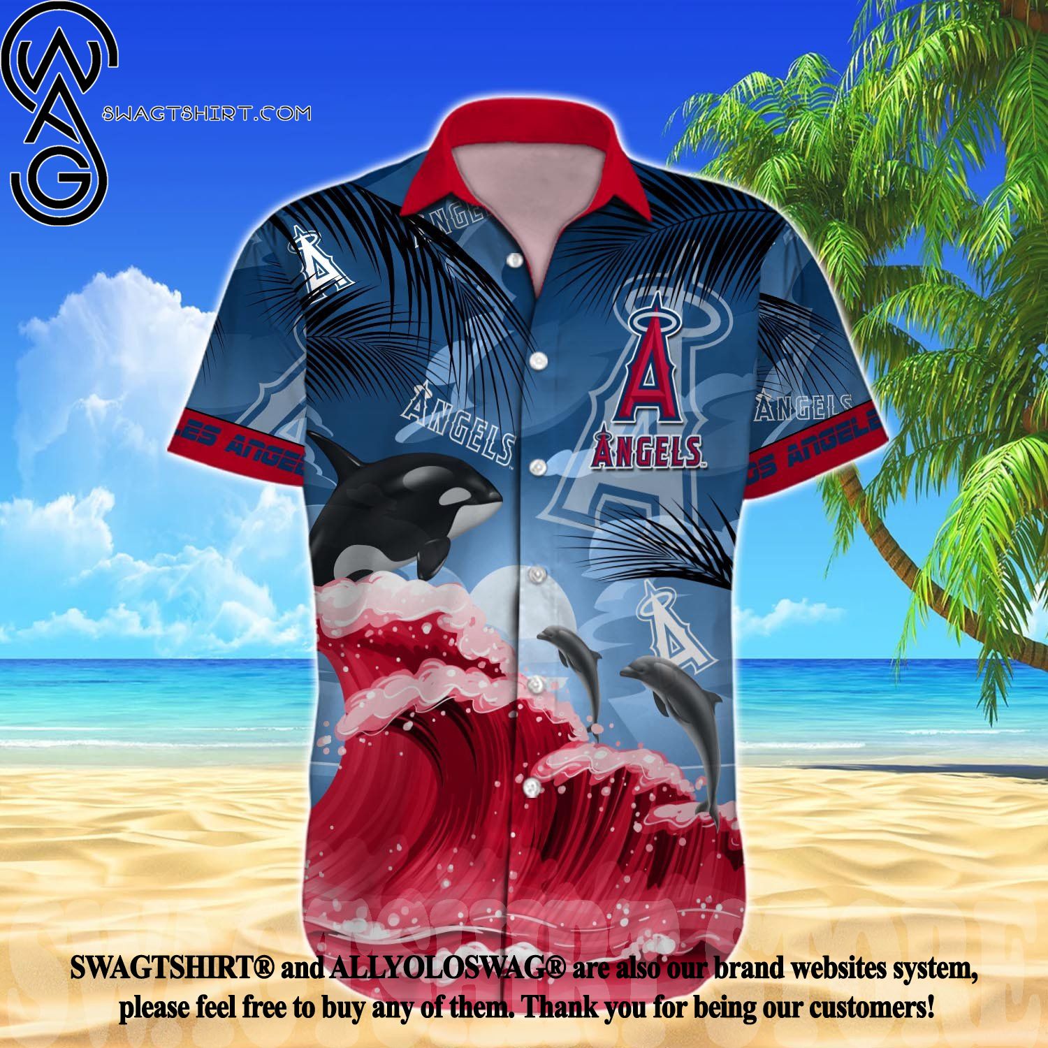 Los Angeles Angels MLB For Fan All Over Print Hawaiian Aloha Shirt