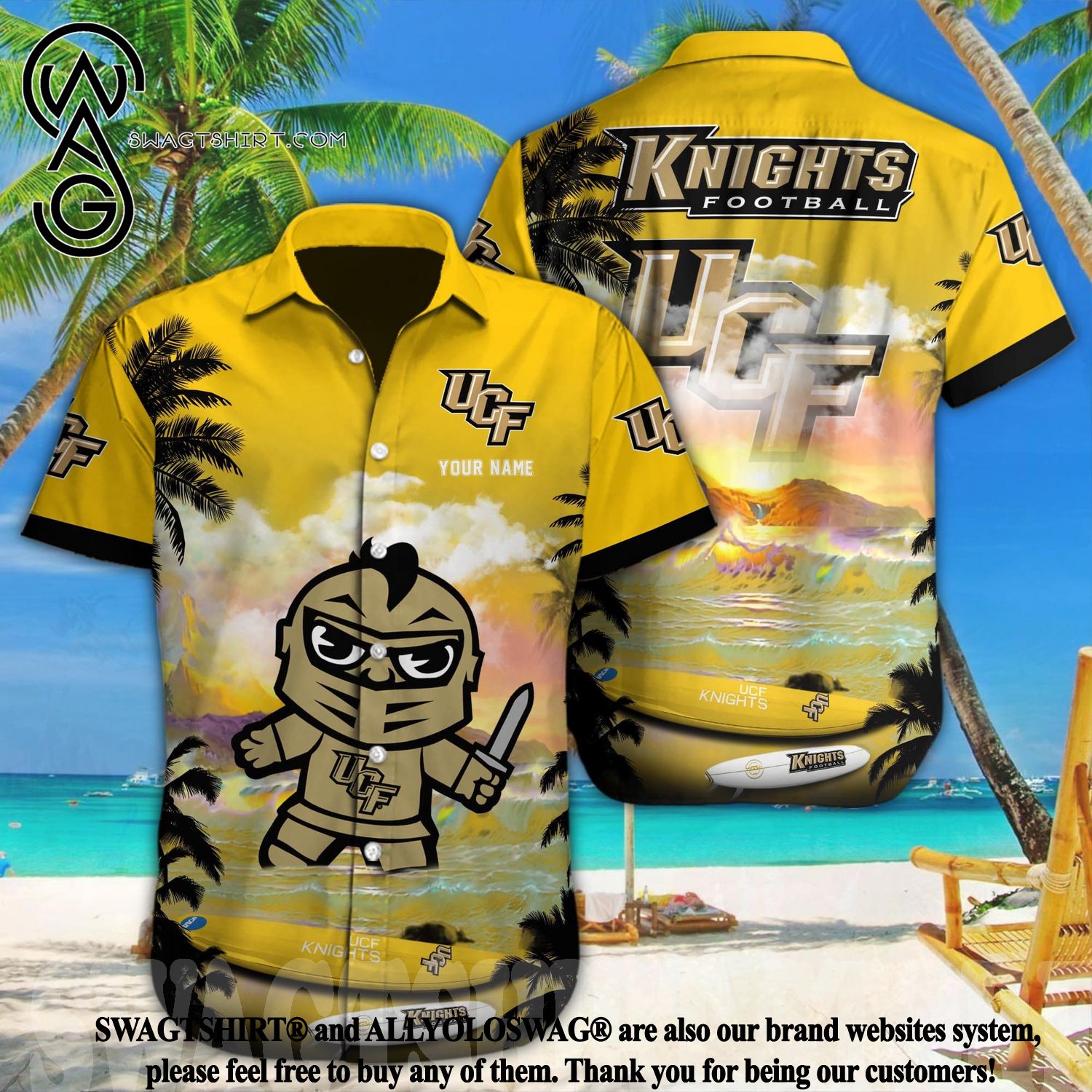 LIMITED] UCF Knights Summer Hawaiian Shirt And Shorts, With Tropical  Patterns For Fans