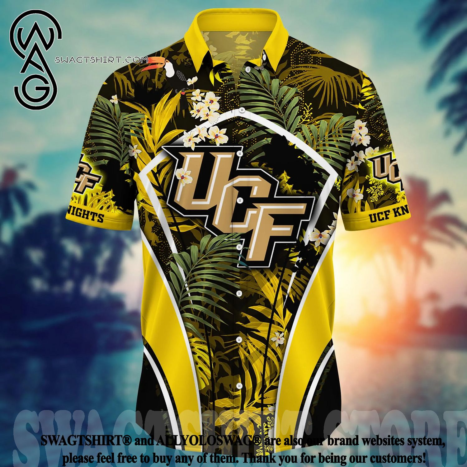 LIMITED] UCF Knights Summer Hawaiian Shirt And Shorts, With Tropical  Patterns For Fans