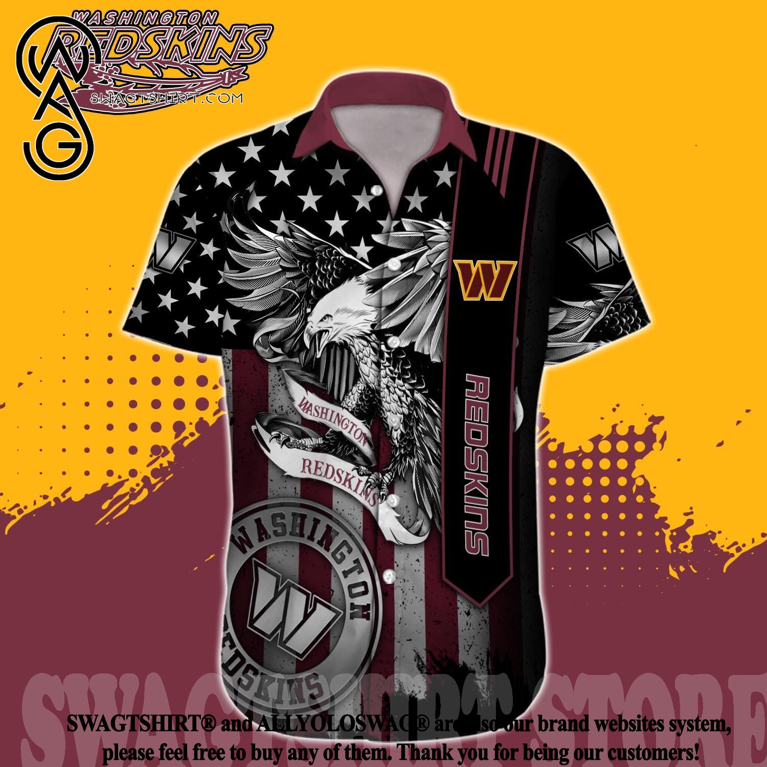 BEST] Washington Redskins NFL Customized Summer Hawaiian