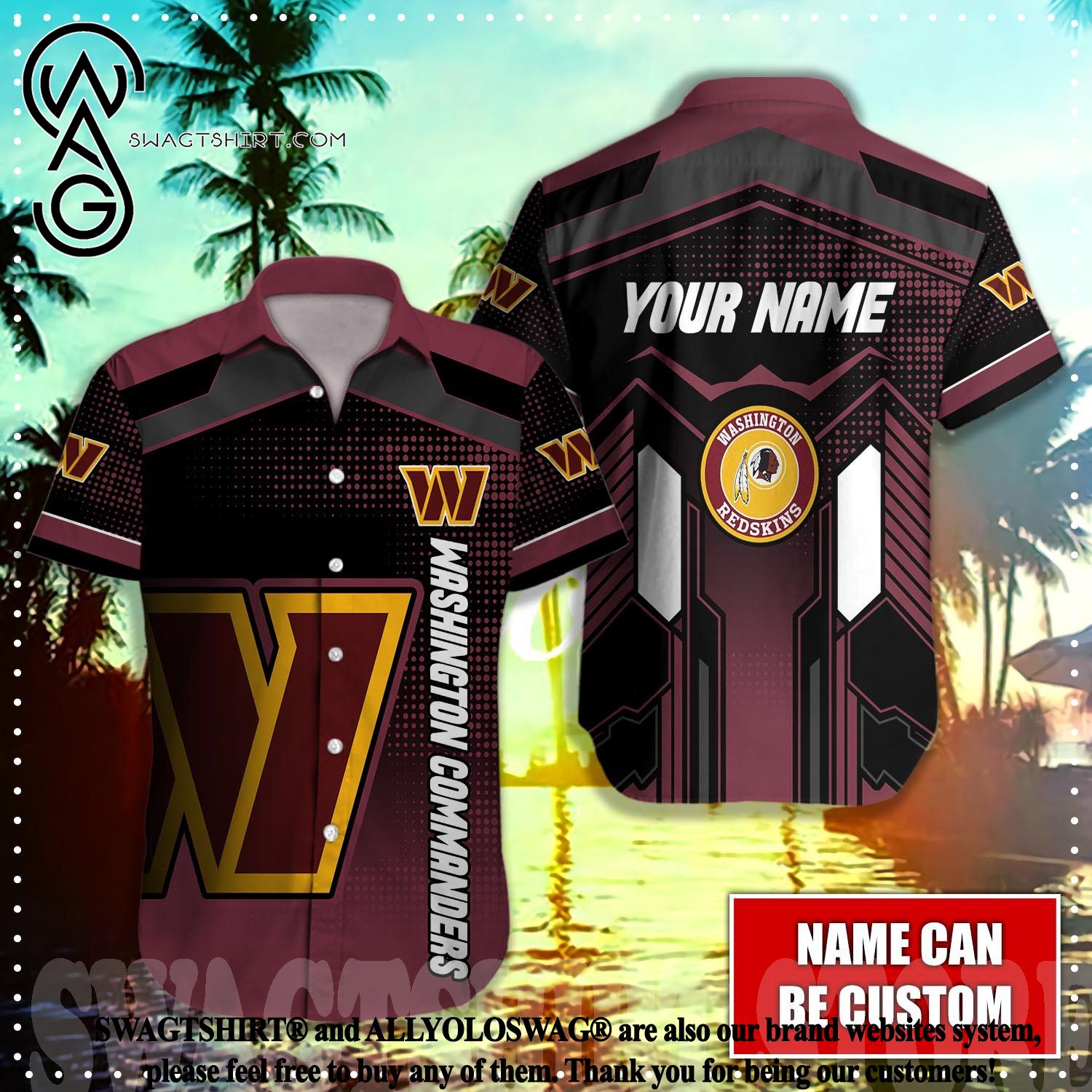 Personalized Washington Nationals All Over Print 3D Hawaiian Shirt