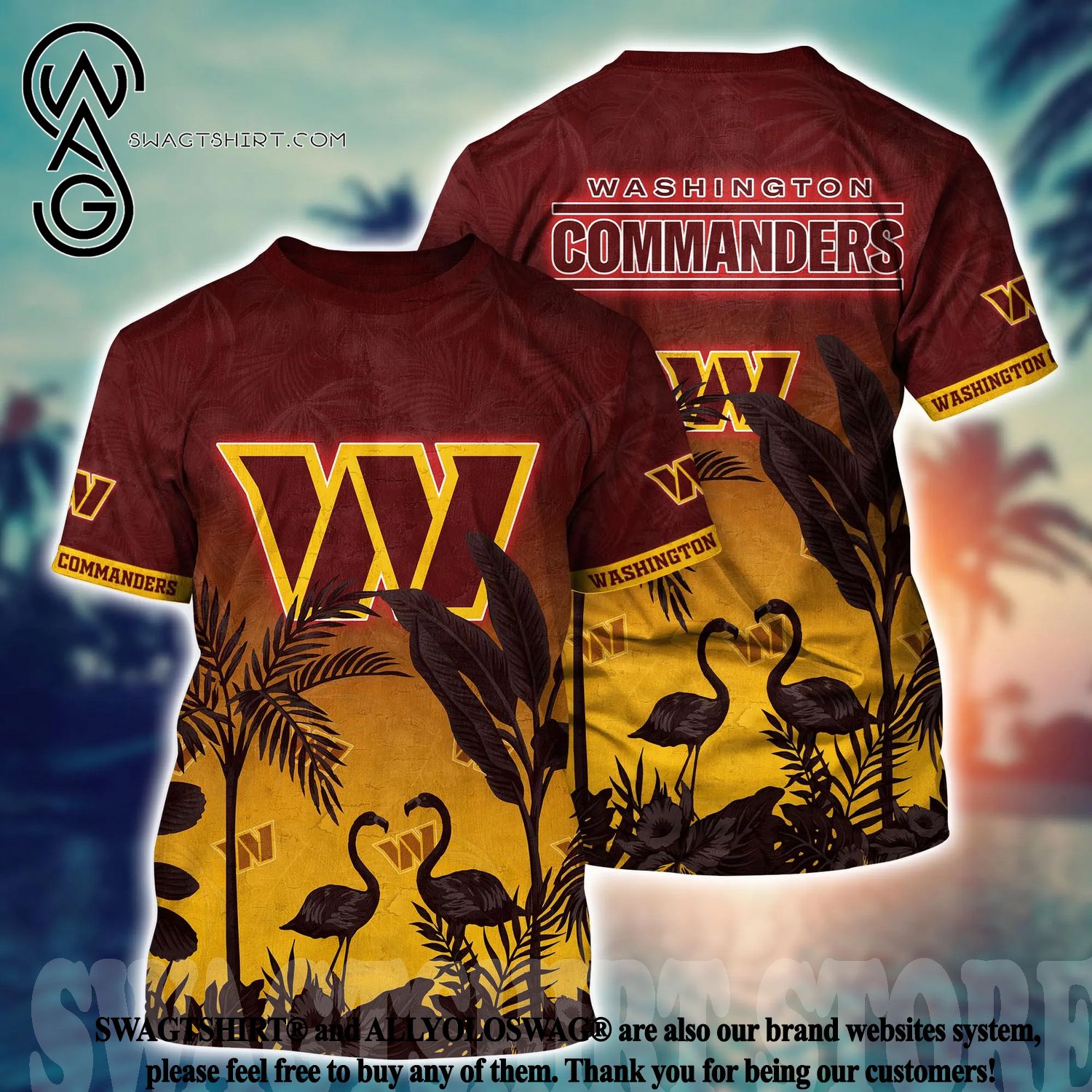 Custom Washington Commanders Hawaiian Shirt Grateful Dead