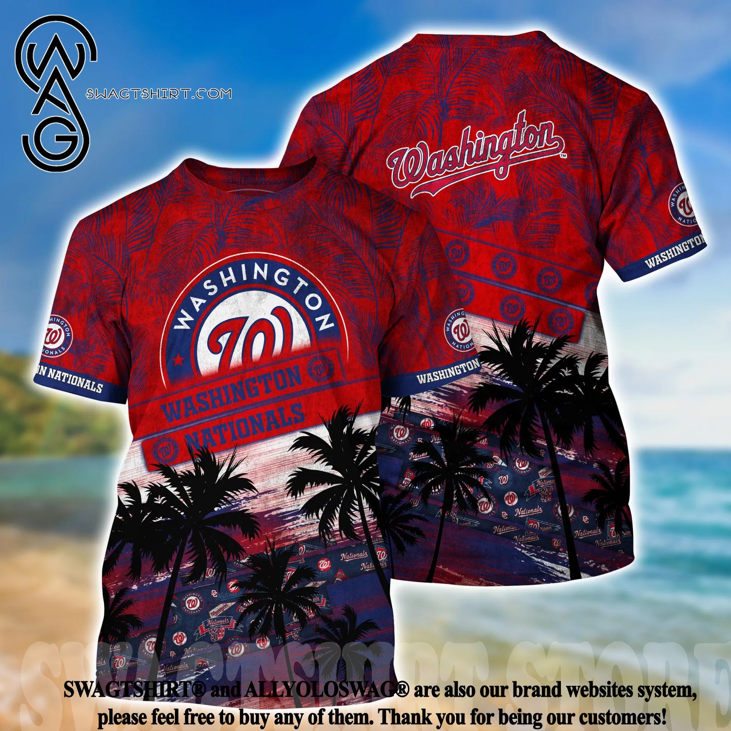 Washington Nationals MLB Vintage Palm Tree Pattern Hawaii Shirt For Men And  Women - Freedomdesign