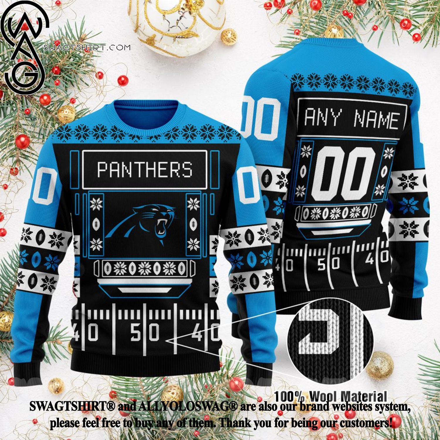 For Fans NFL Carolina Panthers Christmas Tree And Gift Ugly Christmas  Sweater - Freedomdesign