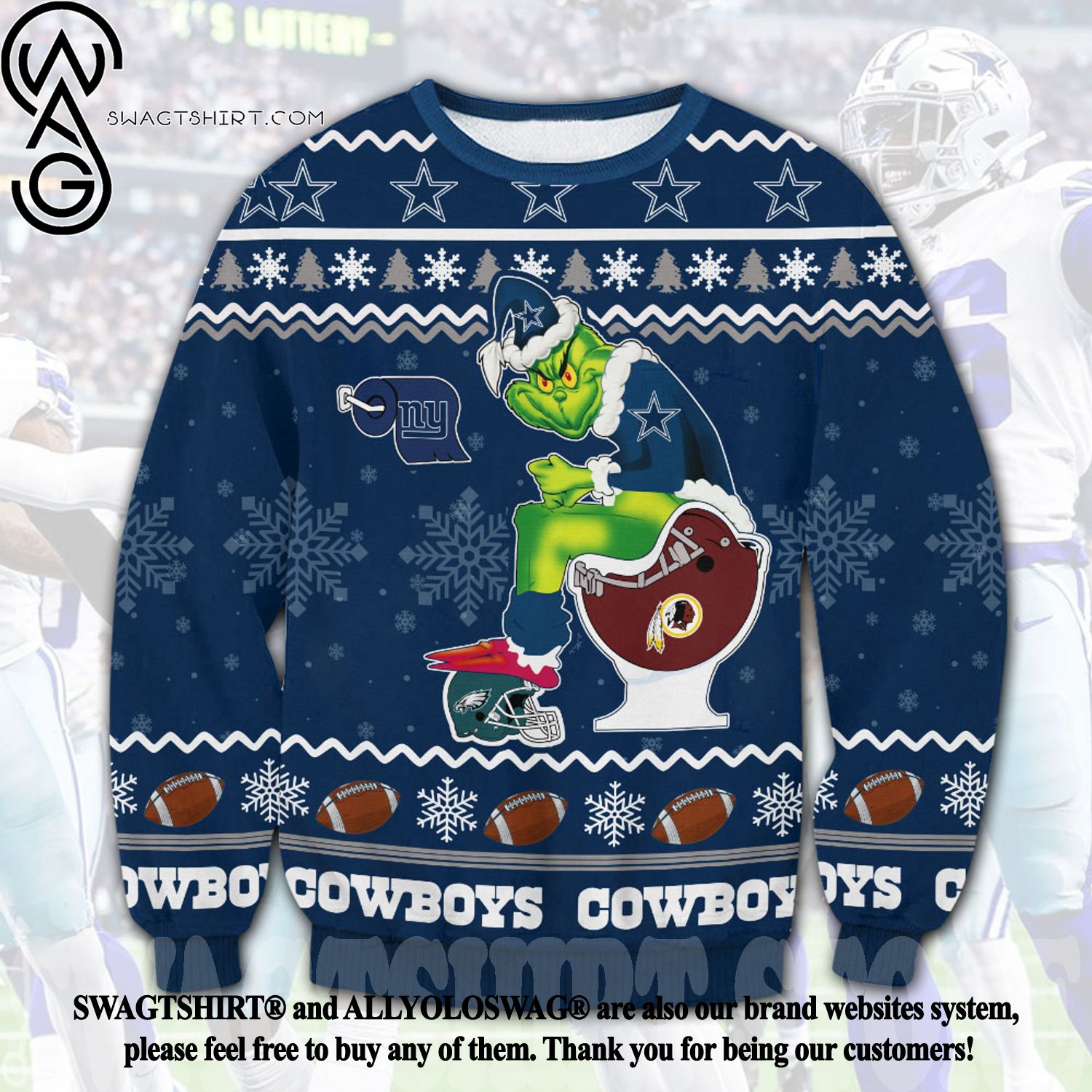 Dallas Cowboys Funny Christmas 2022 Ugly Wool Knitted Christmas