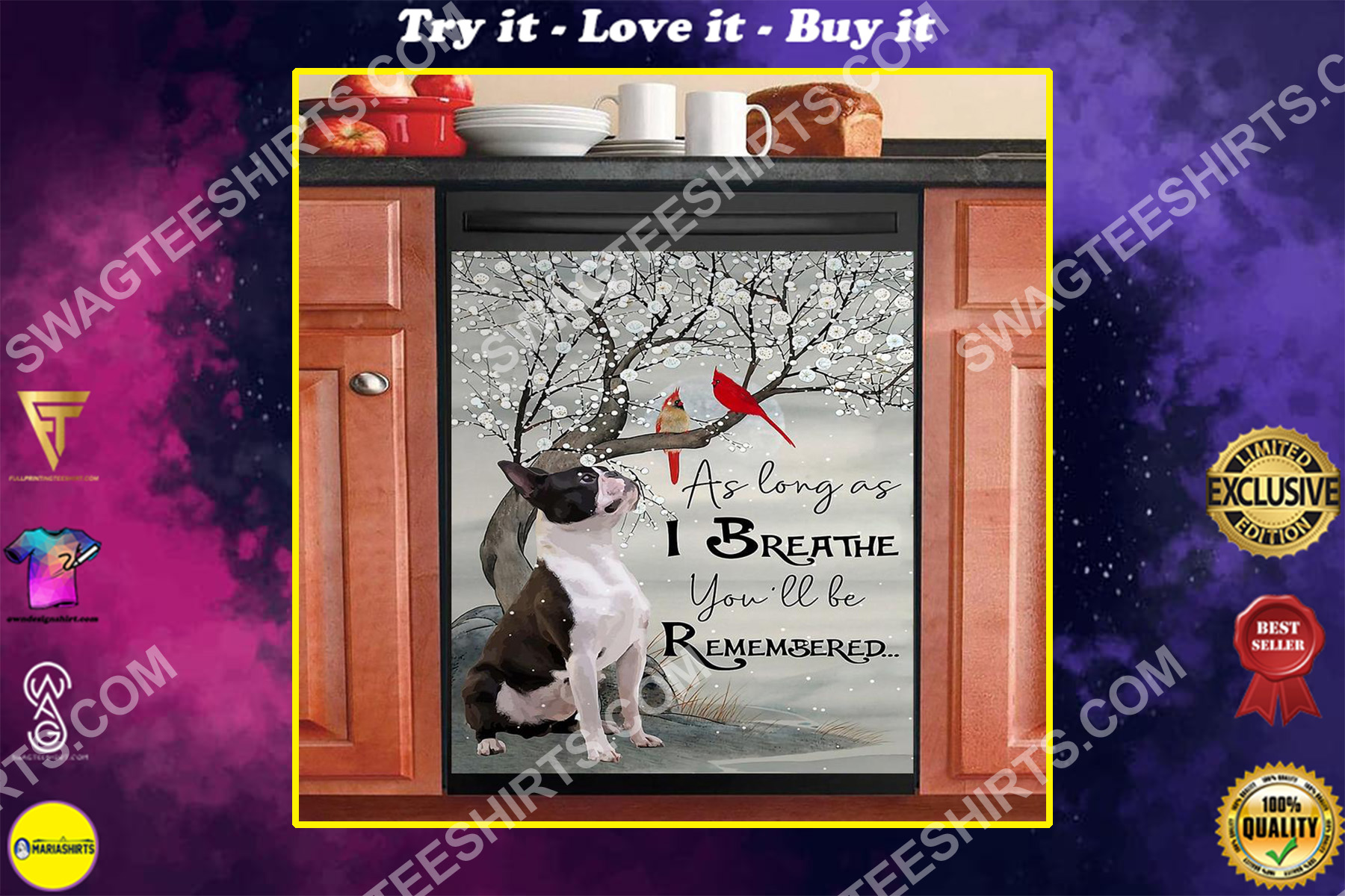 as long as i breathe you'll be remember kitchen decorative dishwasher magnet cover