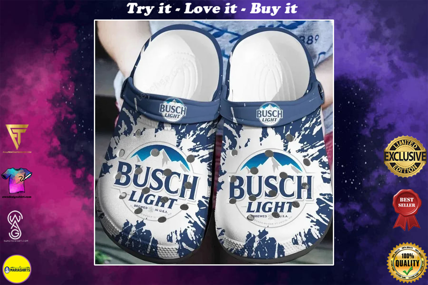 busch light beer crocs