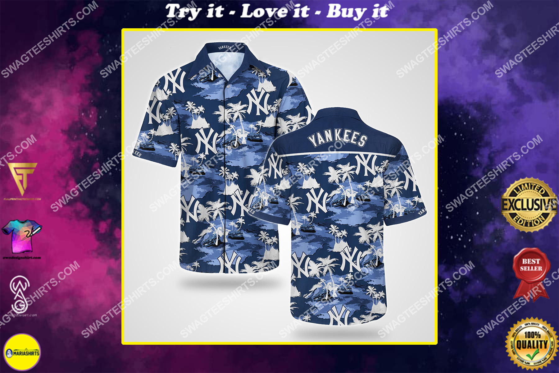 major league baseball new york yankees summer hawaiian shirt