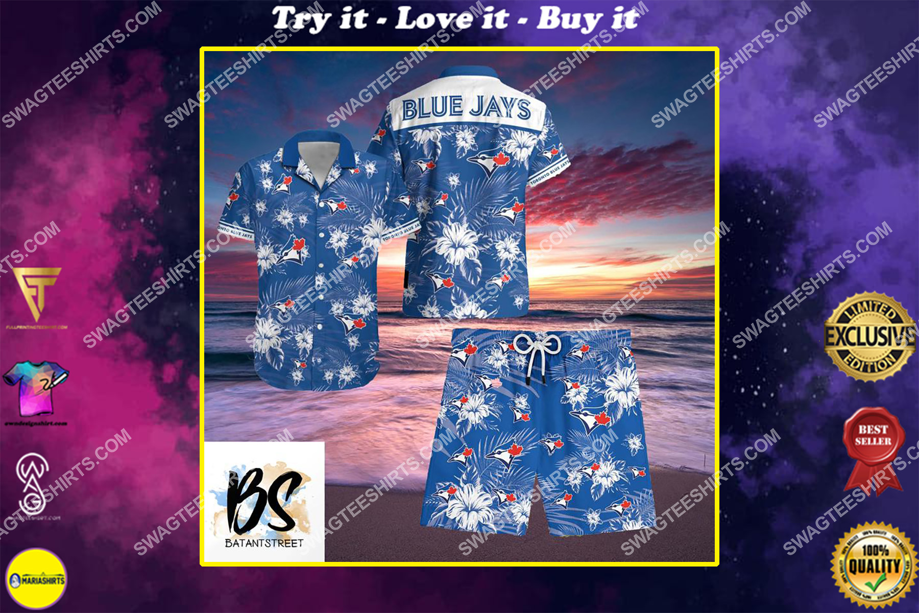 mlb toronto blue jays full printing hawaiian shirt